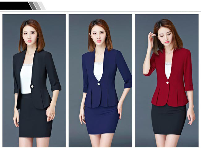 營業員工作套裙款式多色選擇參考展示圖