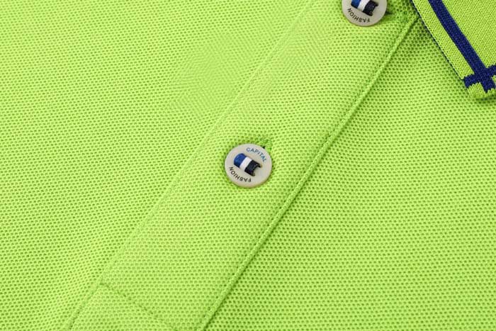 1898號時尚翻領短袖POLO衫定制之成衣紐扣細節放大圖