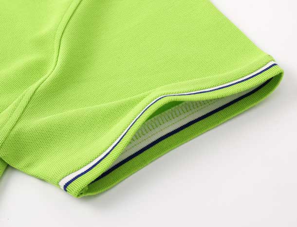 1898號時尚翻領短袖POLO衫定做之成衣袖口邊細節放大圖